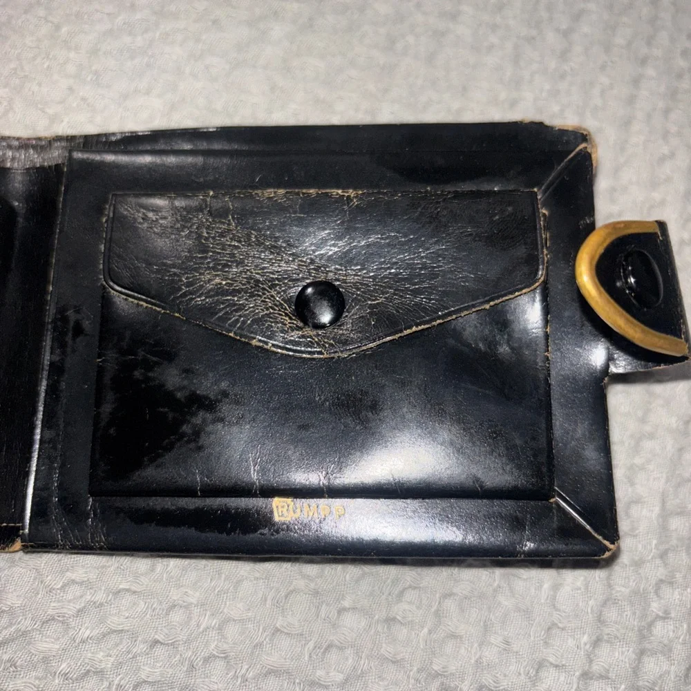 C.F. Rummp & Sons Vintage Fleur-de-lis Cowhide Wallet